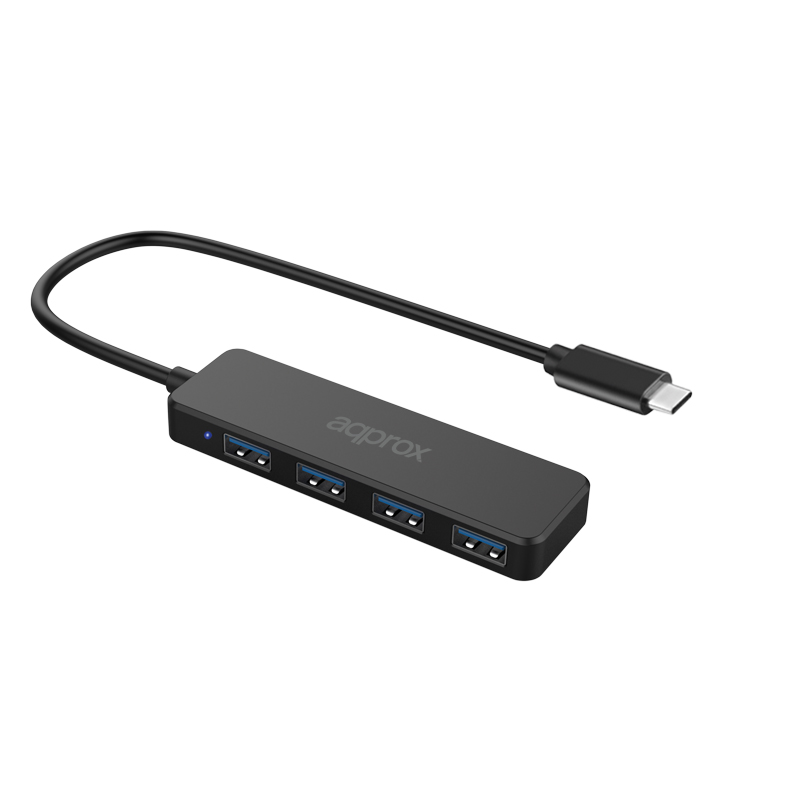 Environ Hub USB-C avec 4 ports USB-A 3.1 - Vitesse jusqu'à 5 Gbps - Câble de 27 cm