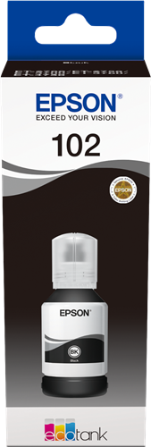 Bouteille Compatible EPSON 102 (C13T03R140) noir - Bouteille d