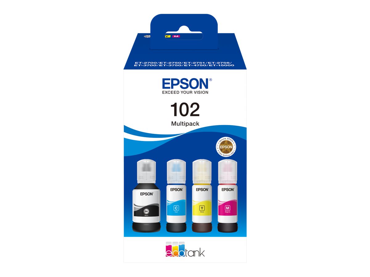 Epson 102 (C13T03R640) Multipack Noir / Cyan / Magenta / Jaune