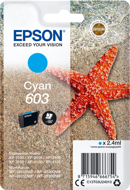 ✓ Epson cartouche encre 603 cyan couleur cyan en stock