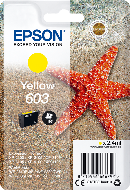 ✓ Epson cartouche encre 603 jaune couleur jaune en stock