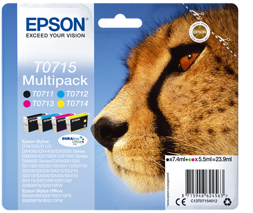 Epson MultiPack T0715, 4 cartouches