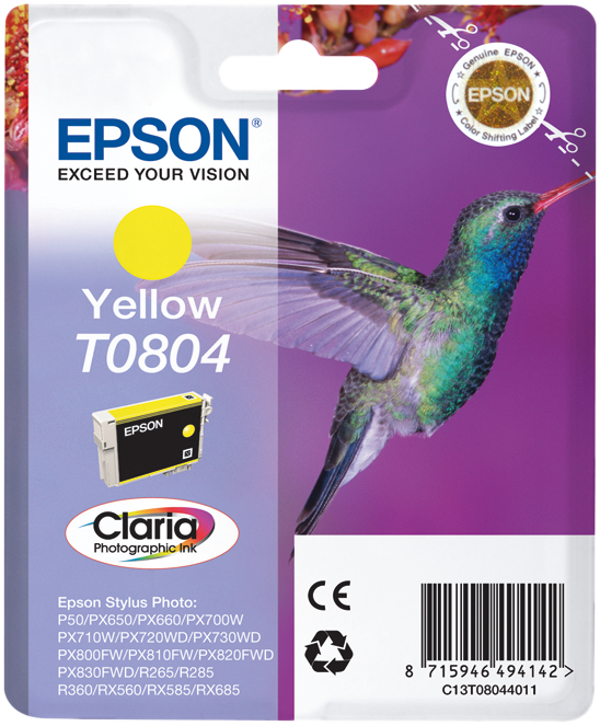 Epson cartouche encre T0804 jaune