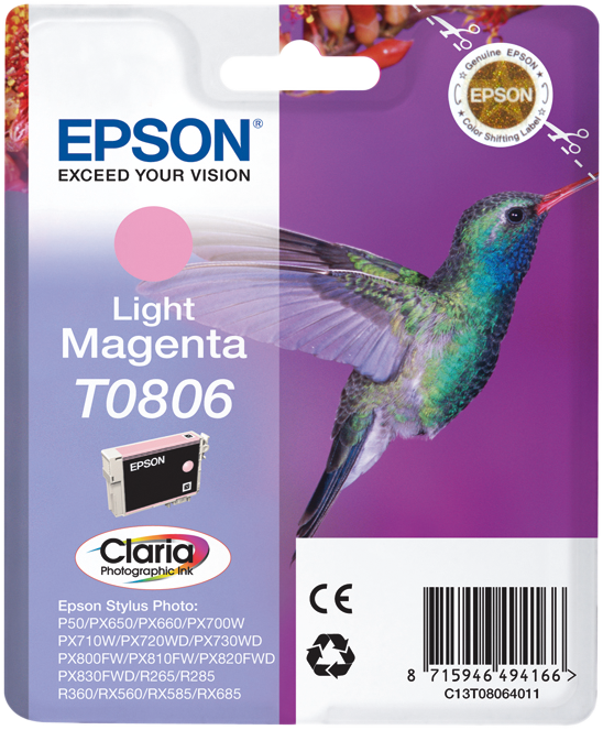 Epson cartouche encre T0806 magenta clair