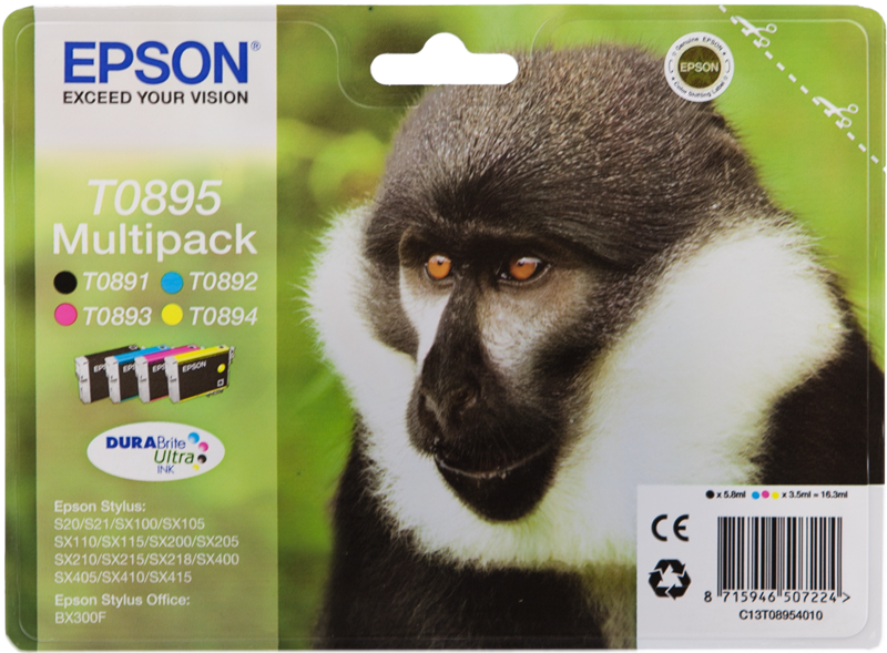 Epson Multipack T0895 (3 couleurs + noir)