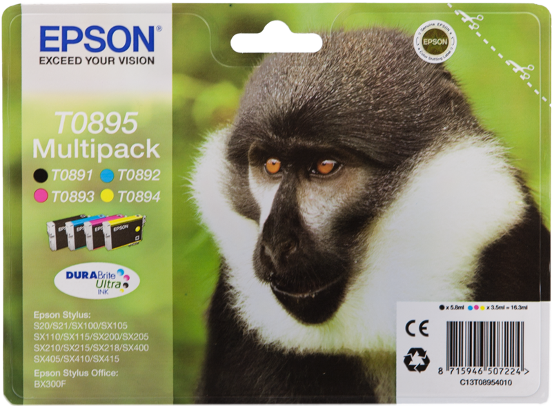 Epson Multipack T0895 (3 couleurs + noir)