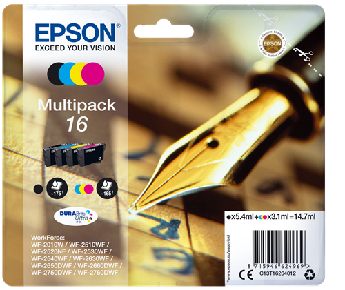 Epson Multipack T16, 4 cartouches