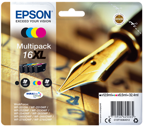 Epson Multipack T16XL, 4 cartouches