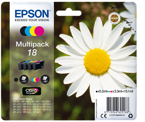 Epson Multipack T18, 4 cartouches
