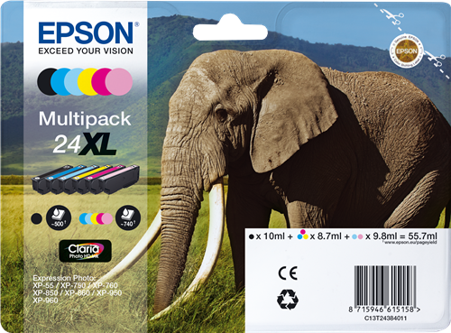 Epson Multipack 24XL Claria Photo 6 cartouches