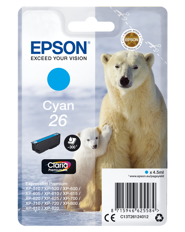 Epson cartouche encre T2612 cyan