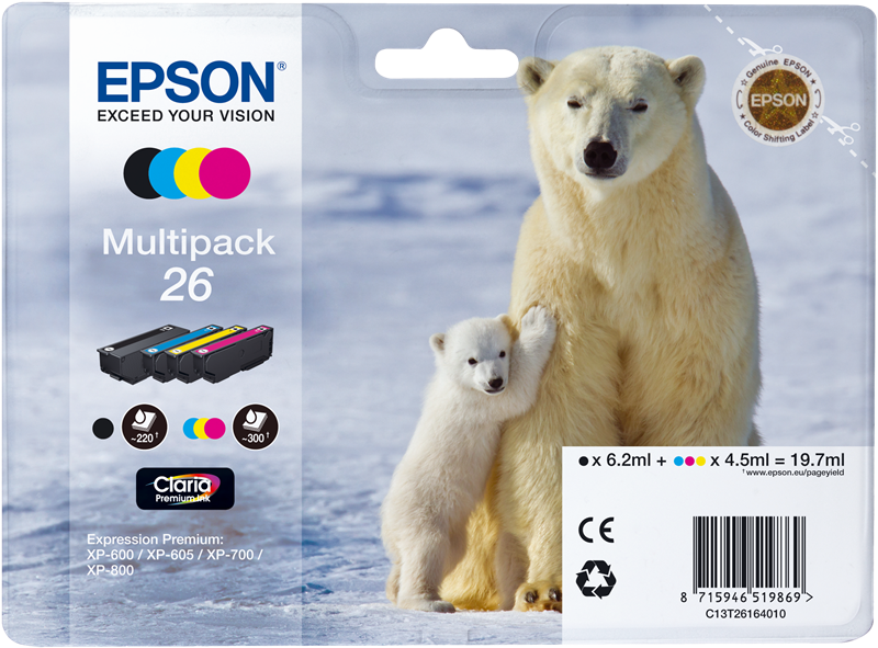 Epson Multipack 26, 4 cartouches