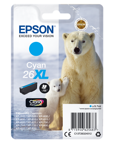 Epson cartouche encre T2632XL cyan