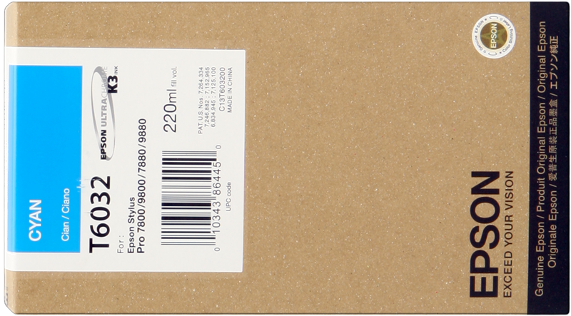 Epson cartouche encre T6032 (C13T603200) cyan