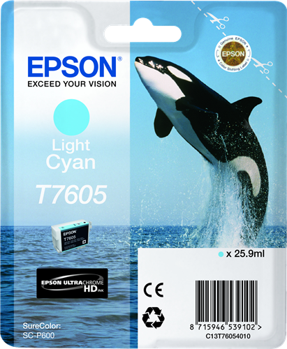 Epson cartouche encre T7605 Cyan clair