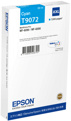 Epson cartouche encre T9072 (C13T907240) cyan