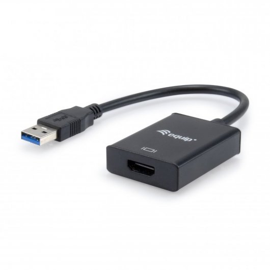 Equip Adaptateur USB 3.0 vers HDMI - Taux de transfert 5 Gbit/s - Résolution maximale 1920x1080p - Couleur Noir