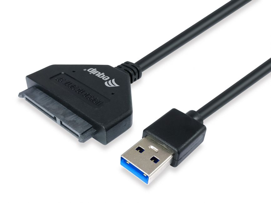 Adaptateur USB 3.2 vers SATA - Taux de transfert 5 Gbit/s - Prend en charge les HDD SATA 1/2/3 de 2,5" - Compatible avec UASP - Longueur 50cm - Couleur Noir