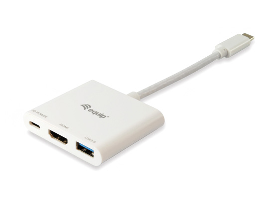 Adaptateur USB-C Mâle vers HDMI Femelle / USB-C Femelle / USB-A Femelle 3.0