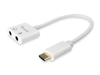 Adaptateur USB-C vers Audio 2 Jack 3.5mm Femelle pour Casque et Microphone