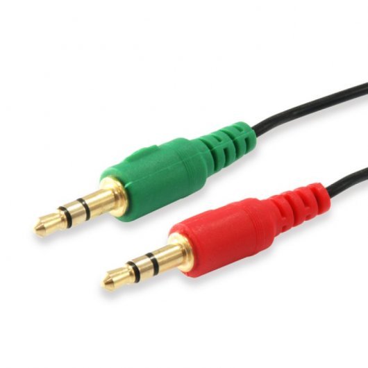 Equip Câble Audio Jack 3.5mm Femelle vers 2x Jack 3.5mm Mâle - Longueur 13cm - Couleur Noir