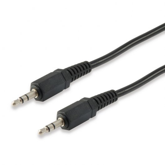 Câble Audio Stéréo Jack 3.5mm Male vers Jack 3.5mm Male - Longueur 2.5m - Couleur Noir