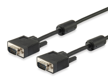 Equip Câble VGA 2 x HD 15 Male - Double Blindage - Longueur 10 m. - La couleur noire