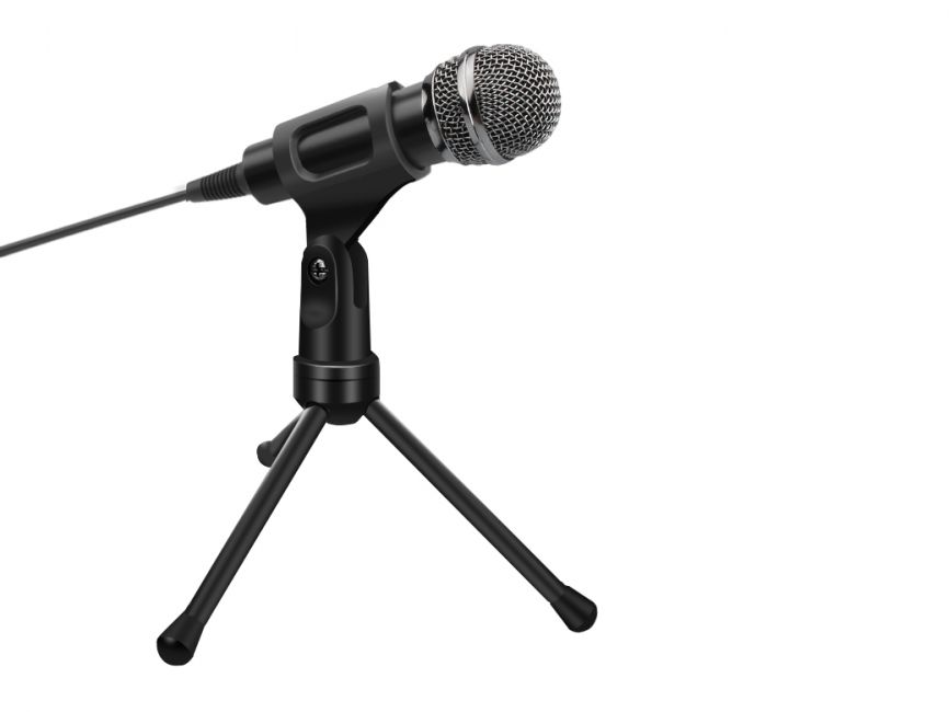 Equip Mini Microphone de Bureau avec Trépied - Bouton On/Off - Jack 3.5mm - Câble 1.80m