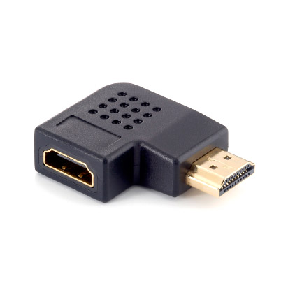 Adaptateur coudé HDMI Type A mâle vers HDMI Type A femelle - Connecteurs dorés
