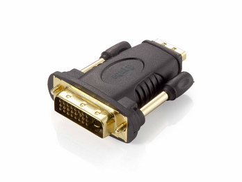 Adaptateur HDMI femelle vers DVI mâle - Connecteurs dorés - Vis moletées - Prend en charge la résolution jusqu'à 1920 x 1200