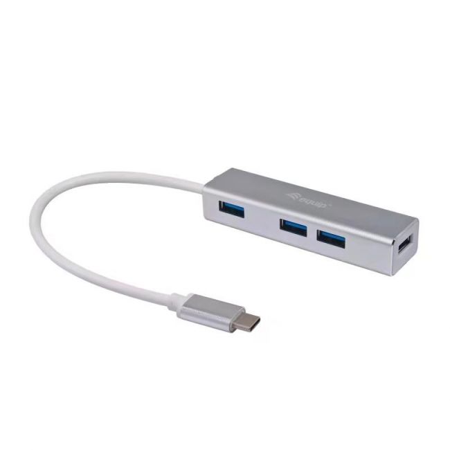 Concentrateur USB-C de 4 ports USB 3.0 - Vitesse jusqu'à 5 Gbps - Boîtier en aluminium
