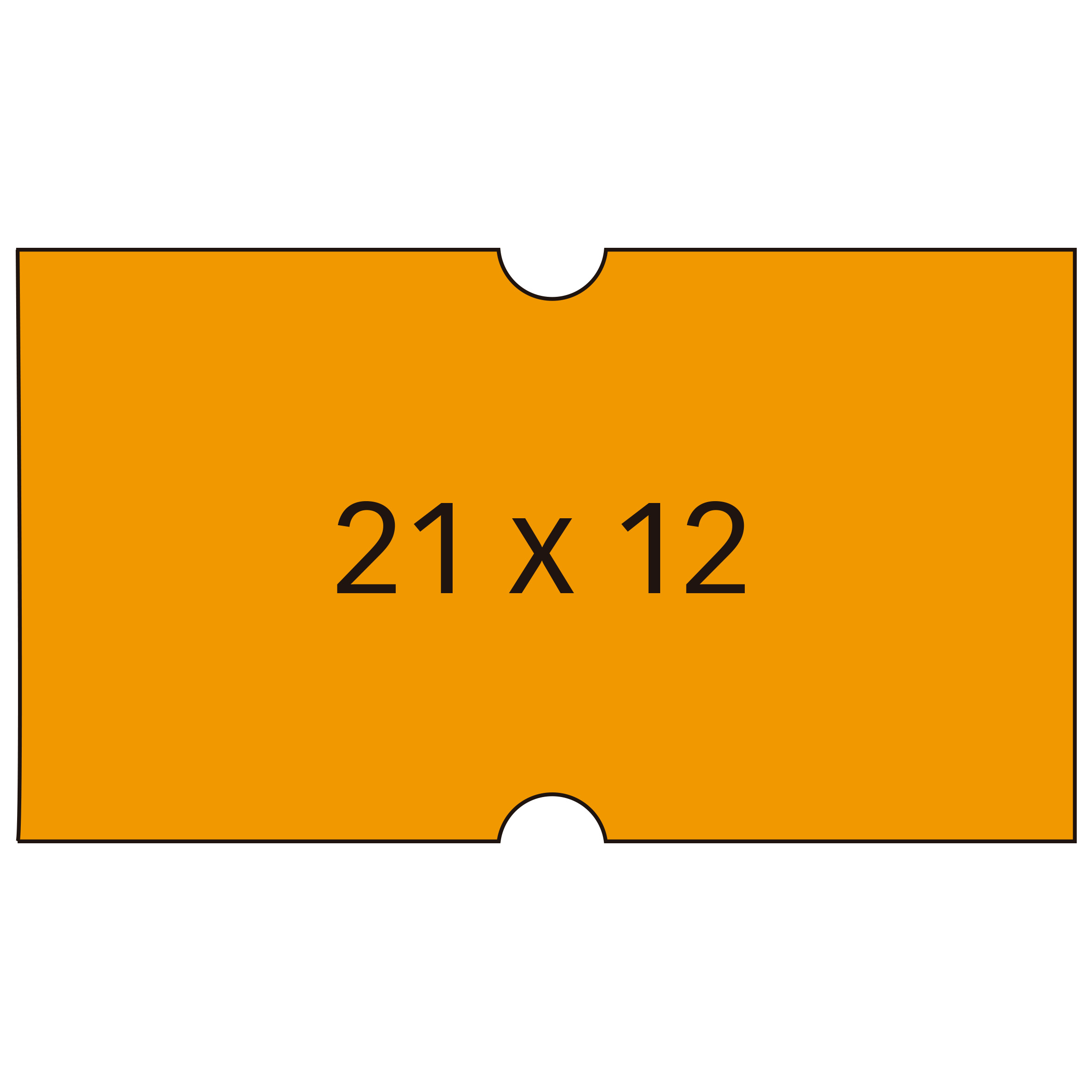 Etiquettes Apli 21x12mm Orange pour Machines à Prix 1 Ligne - Pack de 6 Rouleaux de 1000 Etiquettes/Rouleau - Adhésif Amovible et Bords Droits - Haute Qualité pour un Marquage Clair et Précis - Compatible avec les étiqueteuses Apli Modèle 101418 et 1