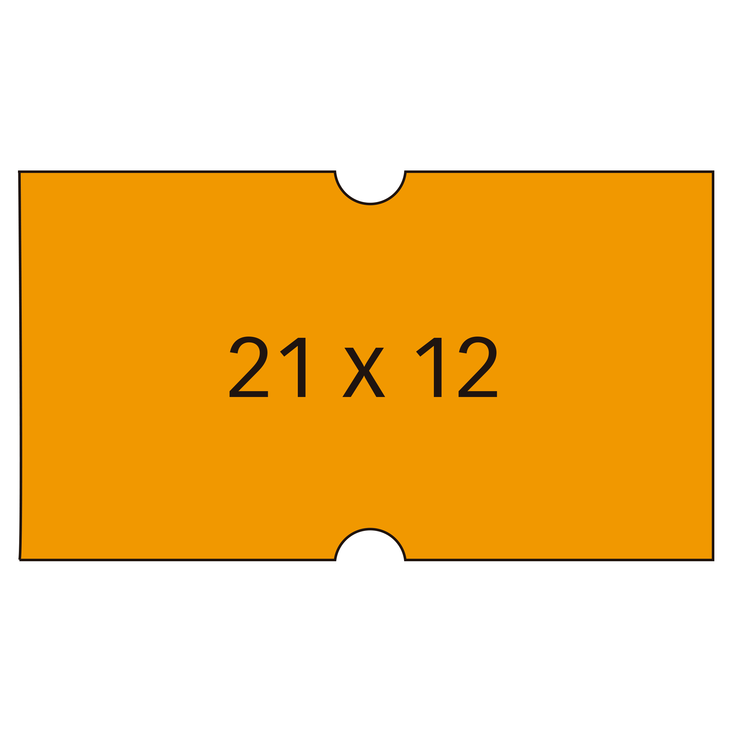 Etiquettes Apli Orange pour Machines à Prix 1 Ligne - Format 21x12mm - Lot de 6 Rouleaux - Adhésif Permanent - Compatible avec les Modèles 101418 et 101948