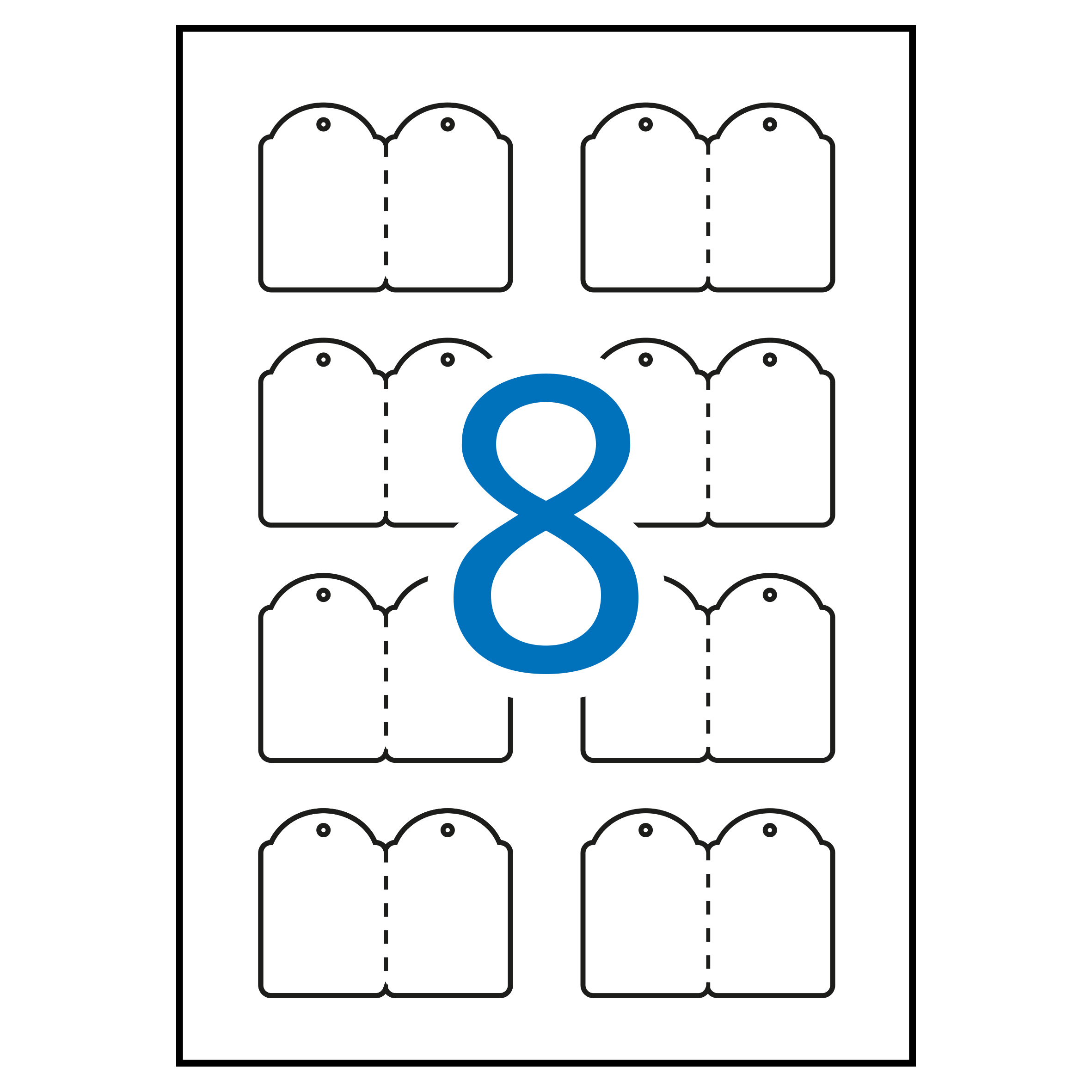 Étiquettes volantes imprimables Apli 36,0 x 53,0 mm 10 feuilles