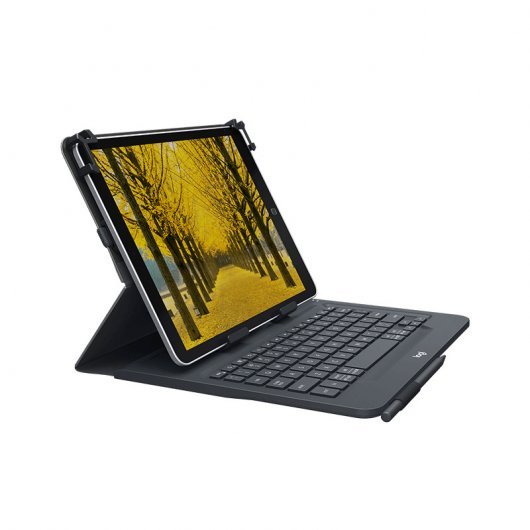 Étui folio universel Logitech avec clavier sans fil pour tablettes 9" à 10" - Bluetooth 3.0 - Noir