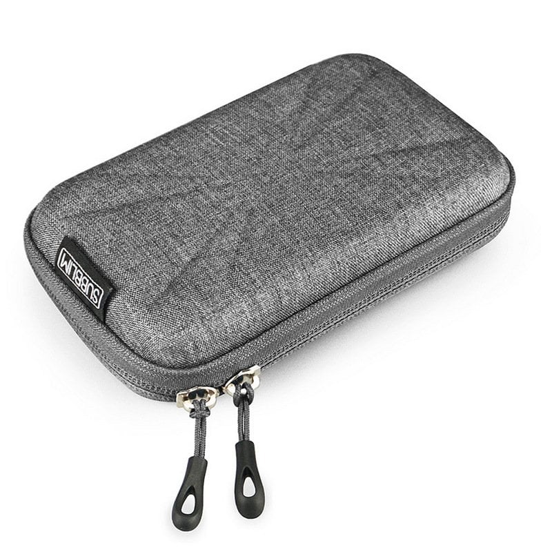 Etui Rigide Subblim pour Disque Dur - Mesure : 145x90x30mm - Protection optimale contre les chocs - Poignée double ouverture - Poche pour accessoires - Couleur Gris