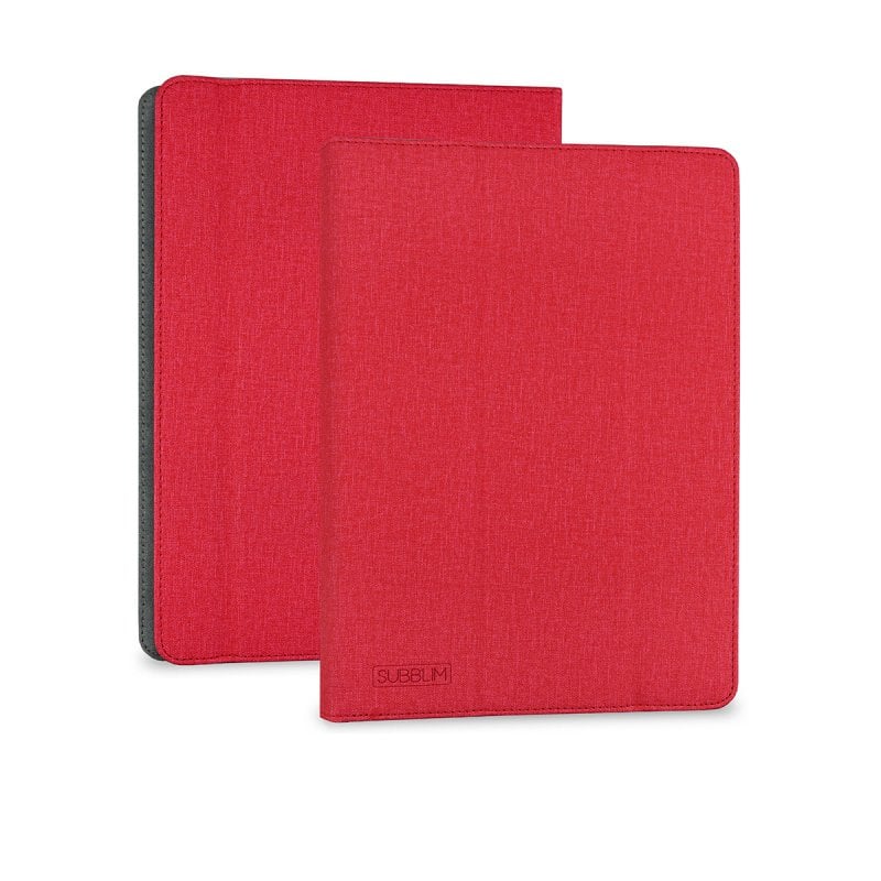 Etui Tablette Universel Subblim - Rabat magnétique pour caméra arrière - Support antidérapant - Compatible tablettes jusqu'à 10,1" - Résistant aux chocs, à la poussière et aux rayures - Rouge