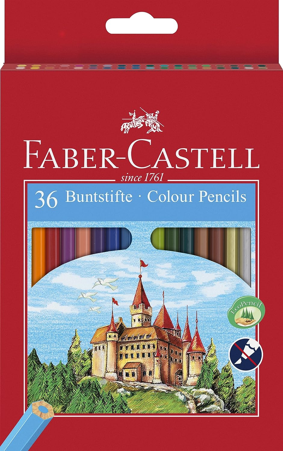 Faber-Castell Classic Color Pack de 36 crayons de couleur hexagonaux - Résistance à la rupture - Couleurs assorties