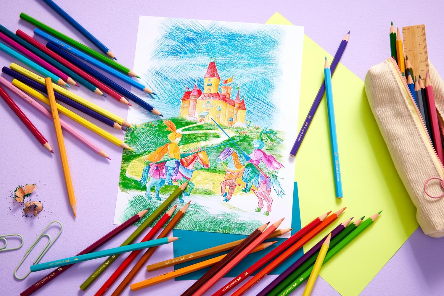 Faber-Castell Classic Color Pack de 48 crayons de couleur hexagonaux - Résistance à la rupture - Couleurs assorties