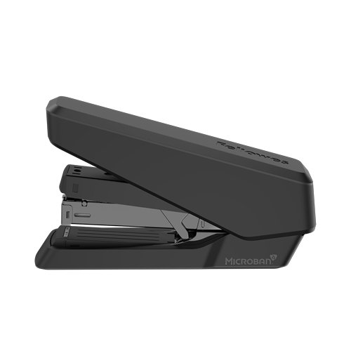 Fellowes Agrafeuse à pleine charge de 40 feuilles – Protection antibactérienne Microban – Conception durable et sans bourrage – Option de clouage pour tableau d'affichage – Visionneuse d'agrafes