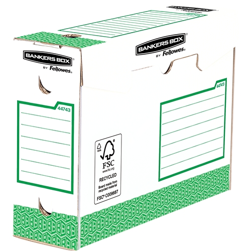 Fellowes Bankers Box Basic Lot de 20 boîtes de classement finales A4+ 100 mm - Extra résistantes - Assemblage manuel - Carton recyclé certifié FSC