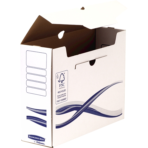 Fellowes Bankers Box Basic Lot de 25 boîtes de classement finales A4+ 100 mm - Assemblage manuel - Carton recyclé certifié FSC