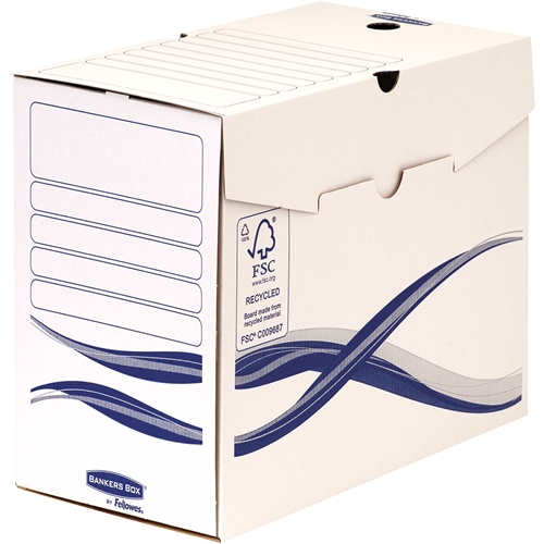 Fellowes Bankers Box Basic Lot de 25 boîtes de classement finales A4+ 150 mm - Assemblage manuel - Carton recyclé certifié FSC