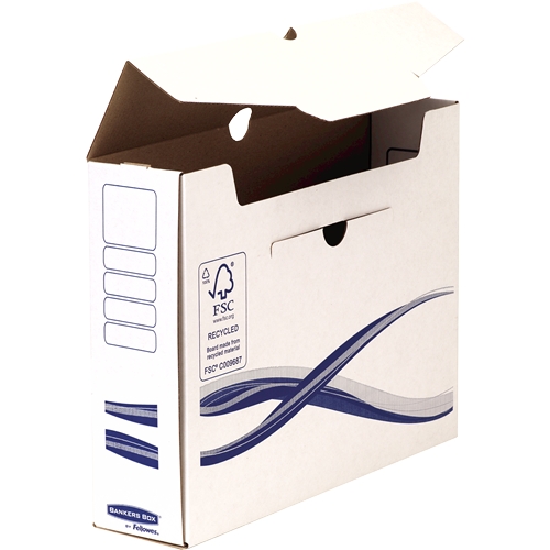 Fellowes Bankers Box Basic Lot de 25 boîtes de classement finales A4+ 80 mm - Assemblage manuel - Carton recyclé certifié FSC