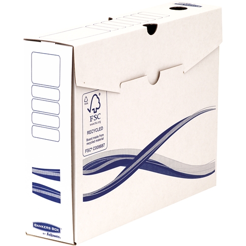 Fellowes Bankers Box Basic Lot de 25 boîtes de classement finales A4+ 80 mm - Assemblage manuel - Carton recyclé certifié FSC