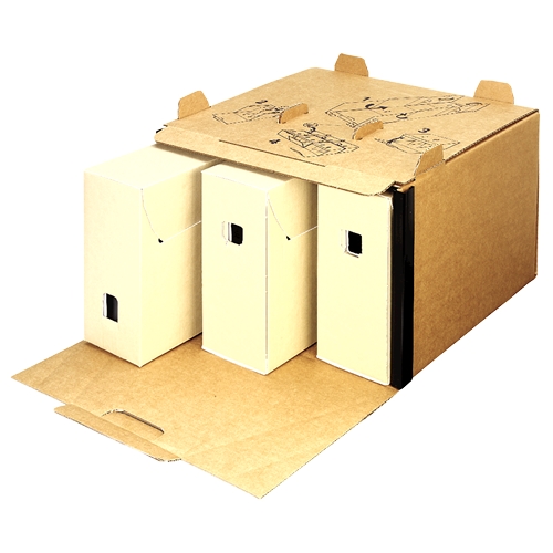 Fellowes Loeffs Lot de 15 conteneurs de fichiers Jumbo Plus - Couleur Marron