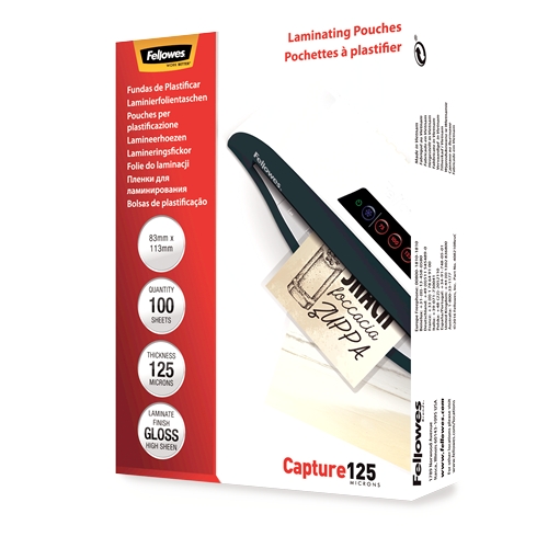 Fellowes Lot 100 Protège-cartes 83x113cm, 125 microns