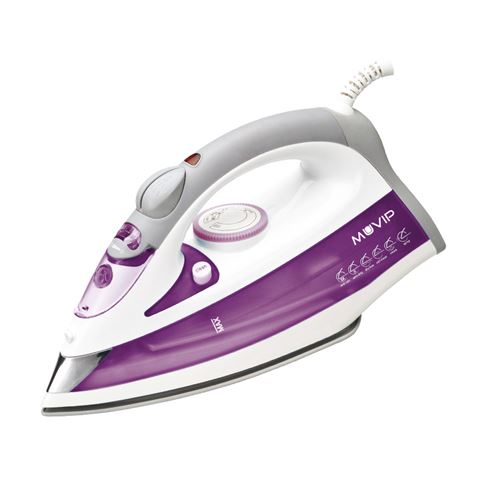Fer à Linge Muvip avec Vapeur 2200W - Semelle Céramique - Réservoir 350ml - Contrôle de Température - Câble 1.80m