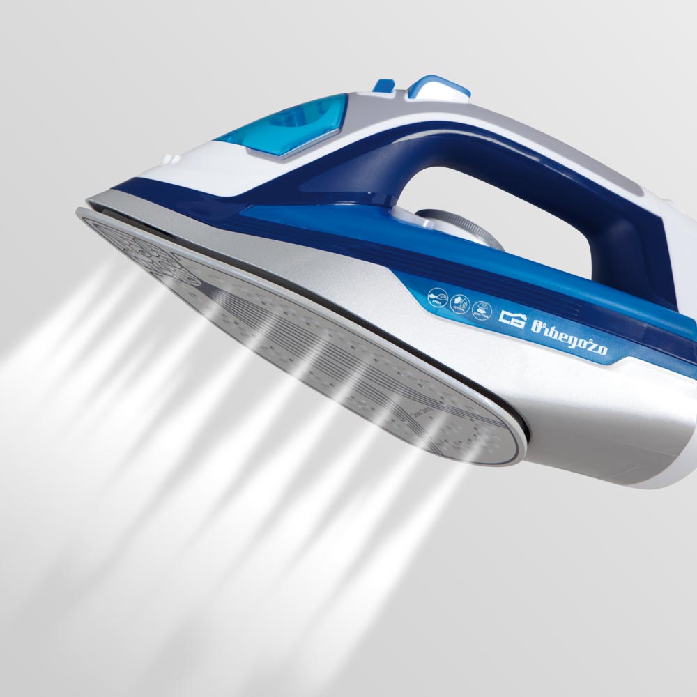 Fer à vapeur en céramique Orbegozo SV 2670 - Puissance 2600 W - Fonction autonettoyante - Vapeur verticale - Régulateur de température - Sécurité