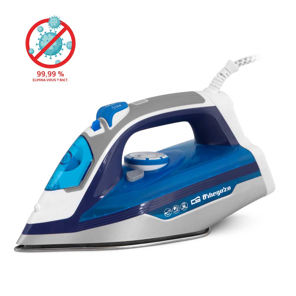 Fer à vapeur en céramique Orbegozo SV 2670 - Puissance 2600 W - Fonction autonettoyante - Vapeur verticale - Régulateur de température - Sécurité
